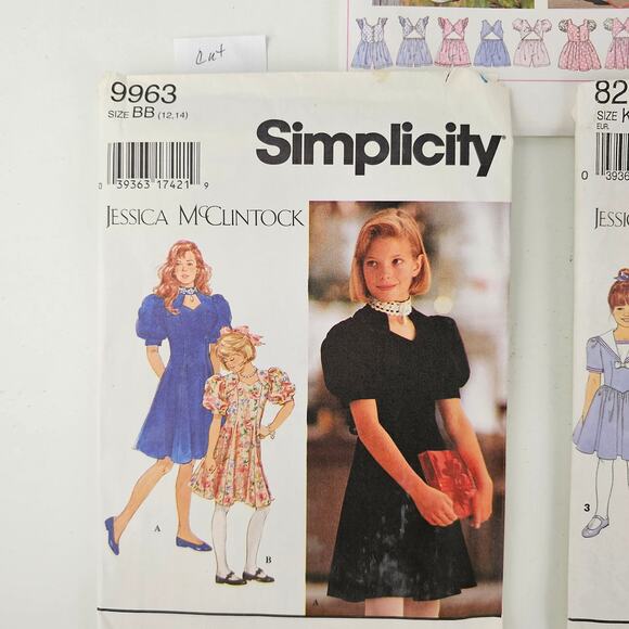 Lot 3 90s vintage girls sewing patterns Jessica McClintock Gunne Sax - Picture 2 of 5